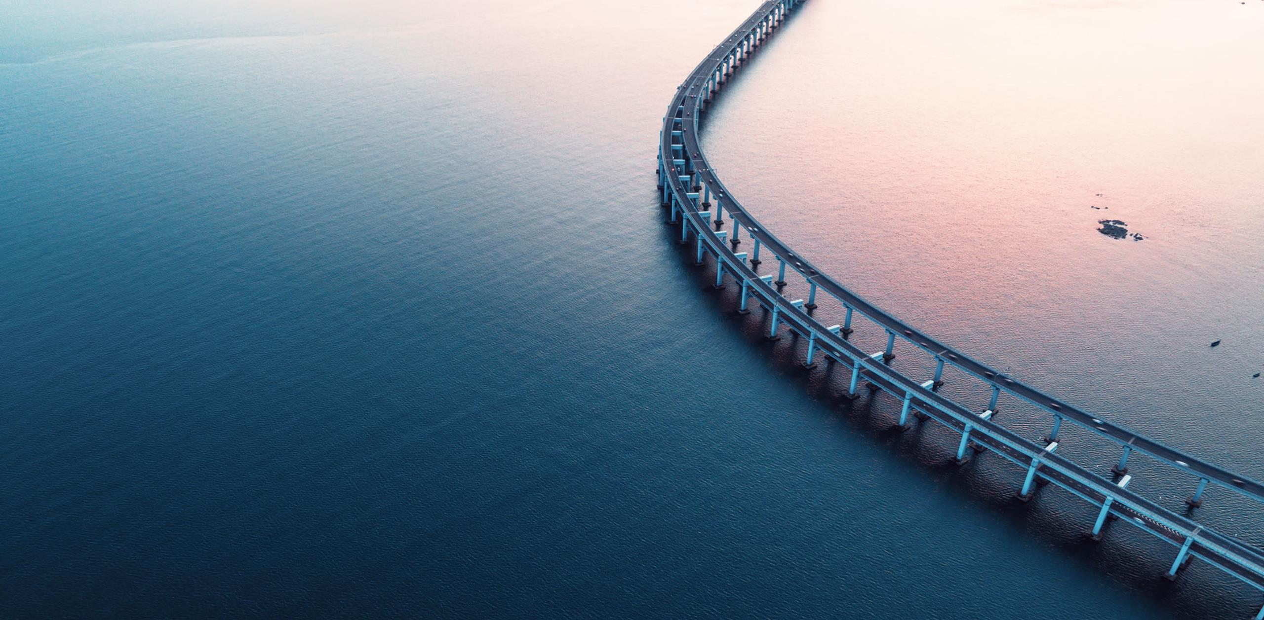 Bridge over ocean