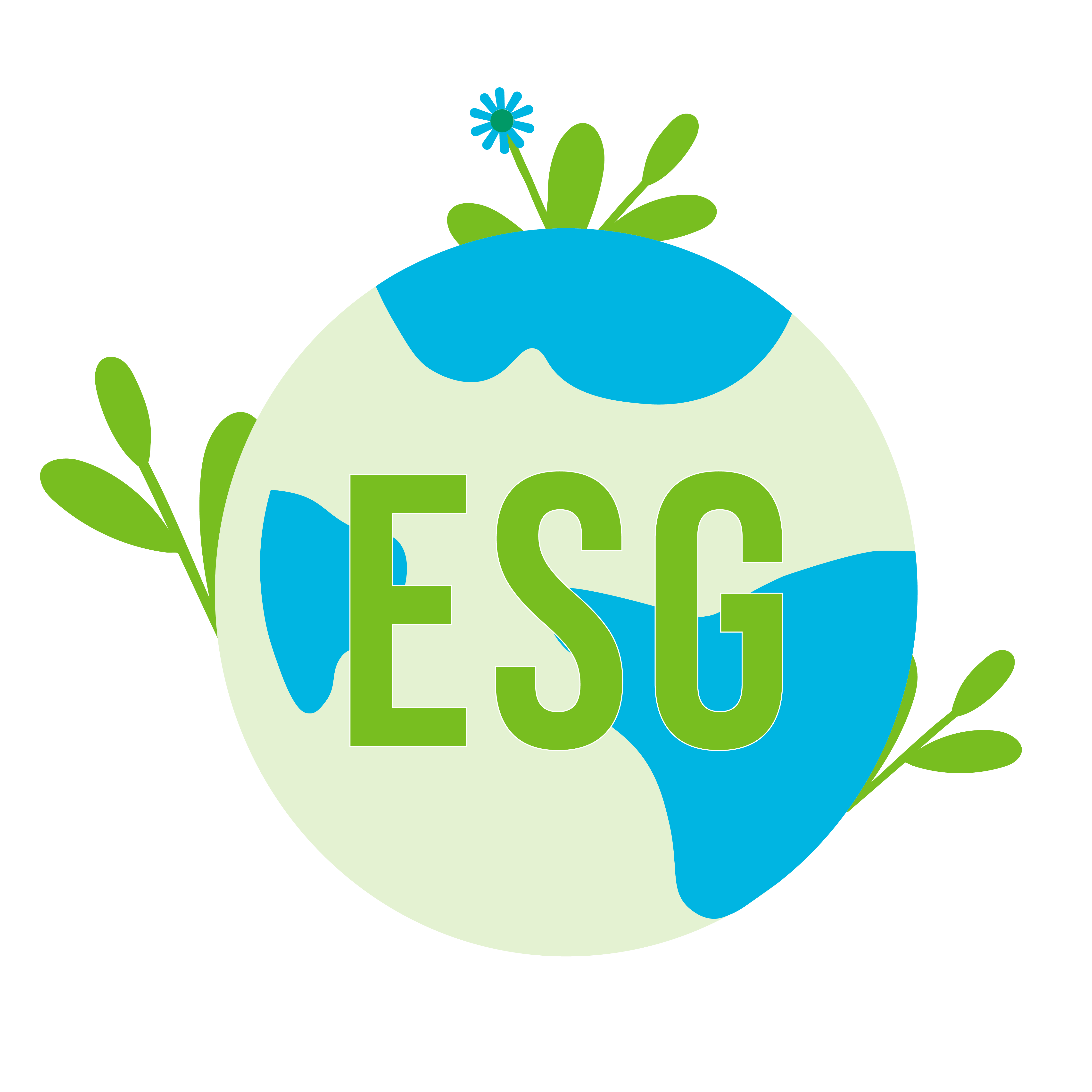 comic image of a globe with ESG on it